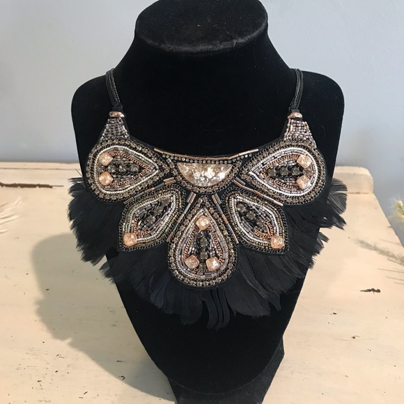 Stella & Dot Jewelry - Stella And Dot Constantine Feather Statement Bib Necklace